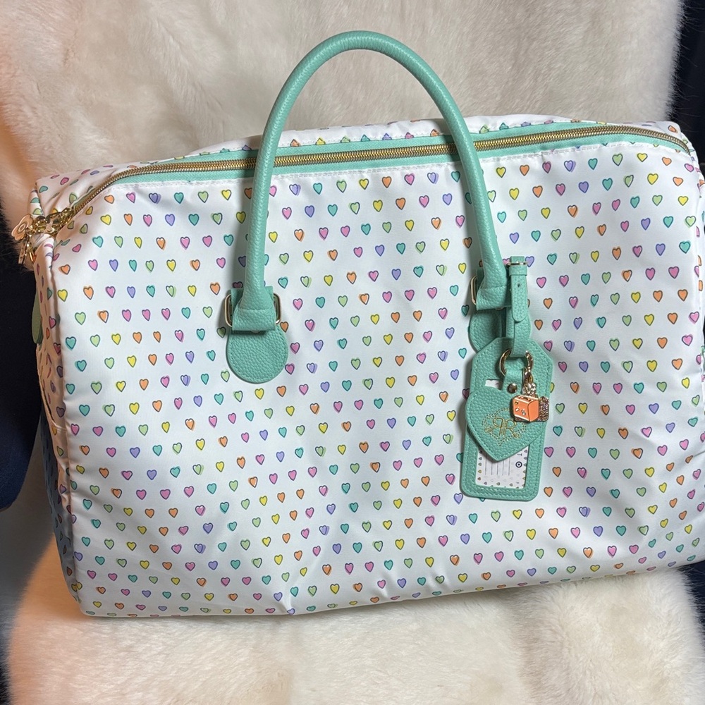 Roller Rabbit Colorful Heart Pattern Women's Duffle Bag
